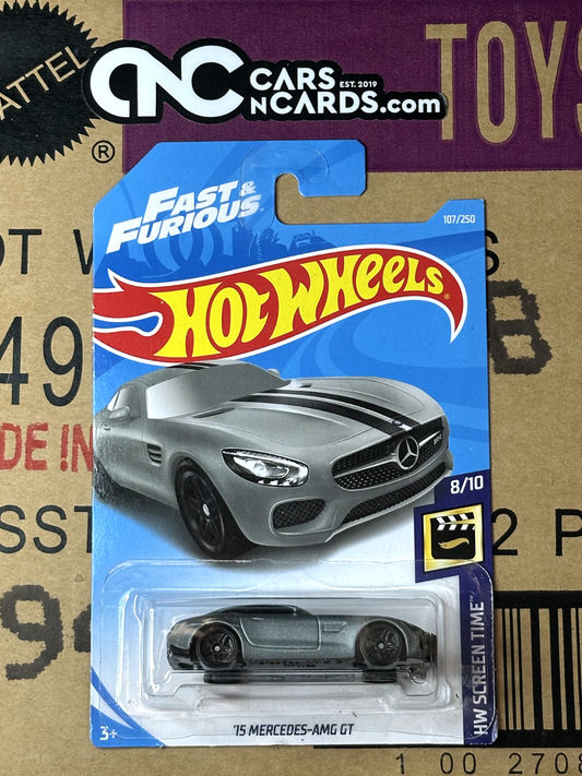 2019 Hot Wheels HW Screen Time 8/10 Fast & Furious '15 Mercedes-AMG GT NIP